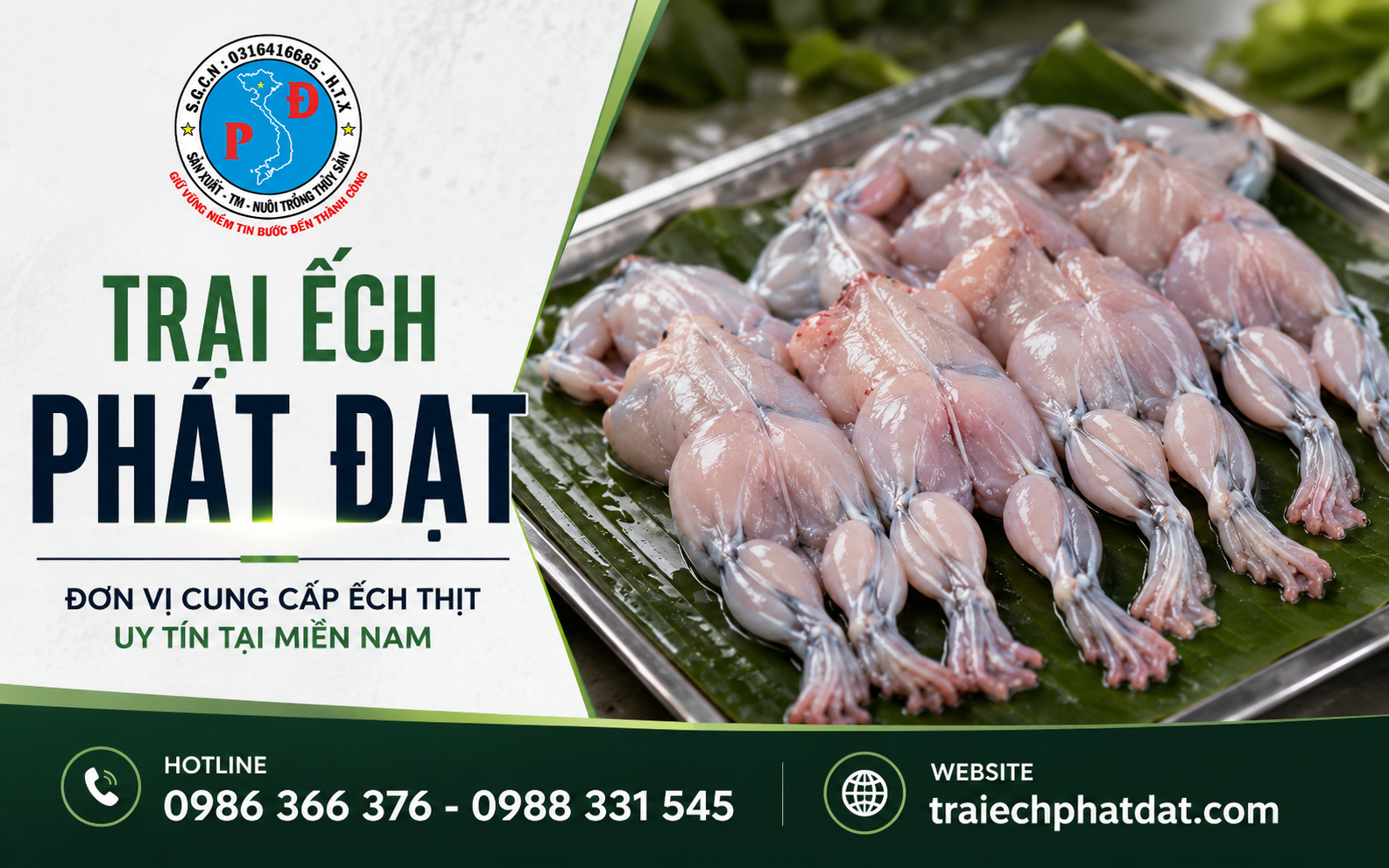 Phát Đạt là đơn vị cung cấp ếch thịt sơ chế cho Bách Hóa Xanh toàn quốc
